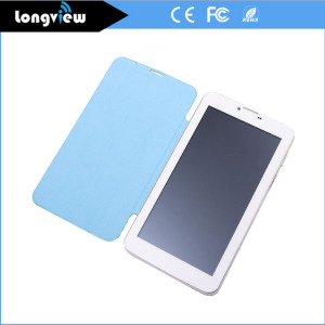 7 Inch 3G Phone Calling Android Tablet with Leather Cover and Dual SIM Card Slot 2.0MP Camera